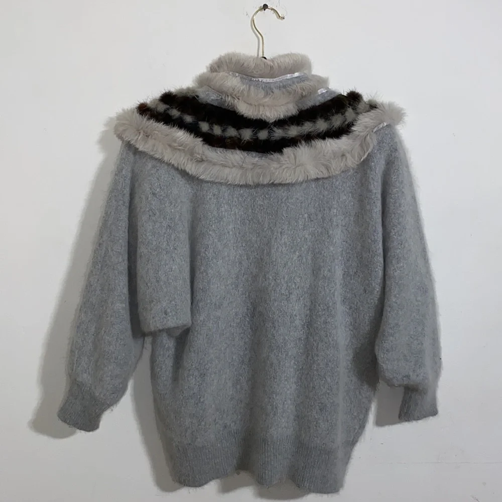 Vintage Mitra Angora and Lams Wool Button Down Sweater - Picture 3 of 16